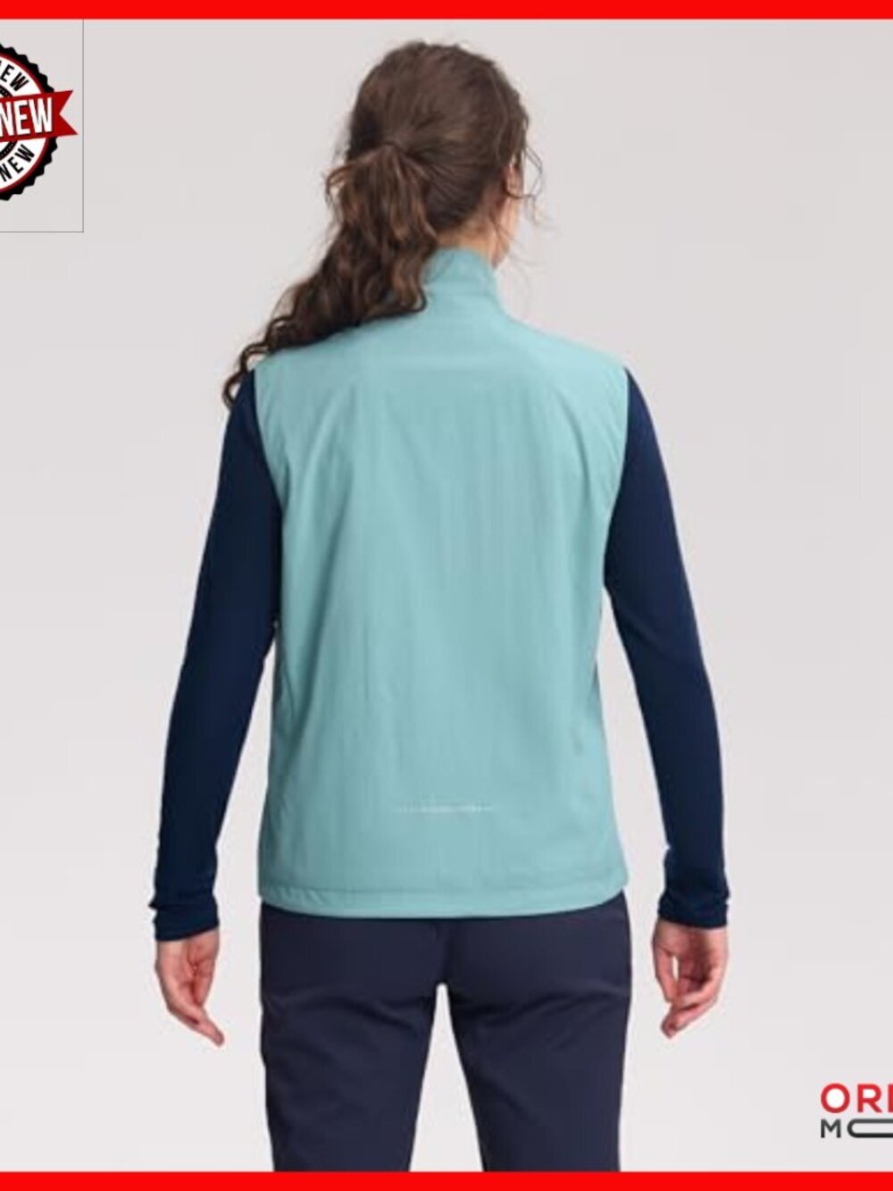 Women's Lightweight Windproof Softshell Vest with Zip Pockets for Running Hiking - Picture 2 of 7
